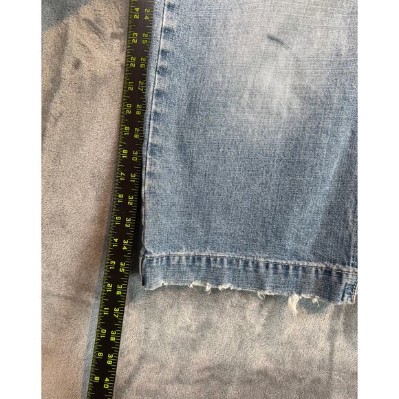 Hydrolic Jean Long Jean Skirt Size 5/6 Denim Maxi Y2K Festival Raw Hem Frayed - Picture 4 of 8